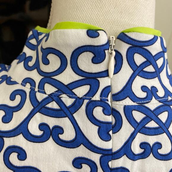 Sleeveless Dress Tunic Neckline Sheath Blue Green Golf Tennis 8 Vince Camuto GUC - Picture 5 of 10